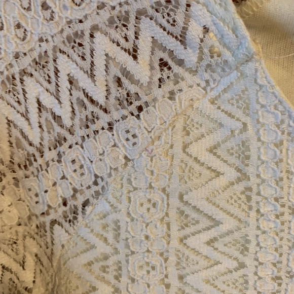 ** Route 66 White Lace Women’s 3/4 Sleeve Blouse L - Picture 5 of 13